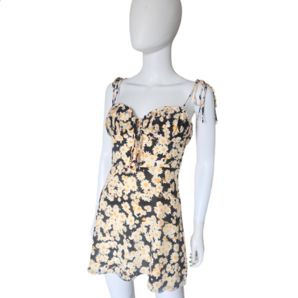 REALISATION PAR | The Devon Silk Floral Print Mini Dress in Size Small